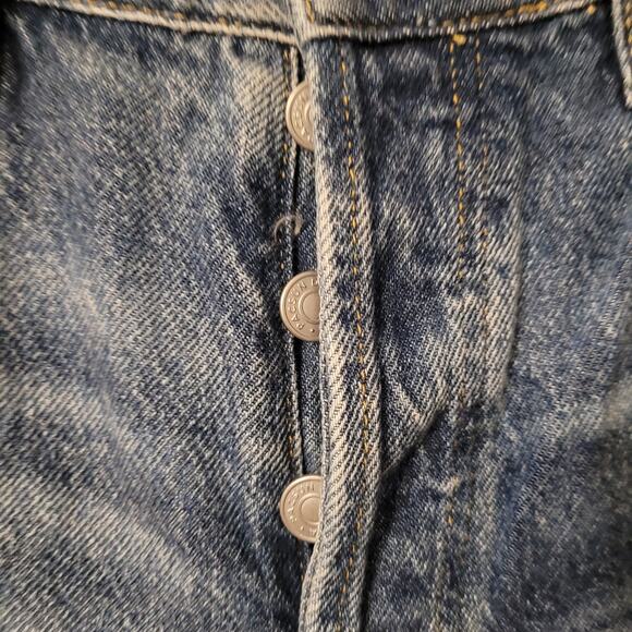 Pacsun High Waist Slim Straight Dad Jeans Womens 29 Button Fly Medium Wash - Picture 4 of 11